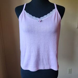 Colsie Lavender Lace-Trim Flower Accent Camisole